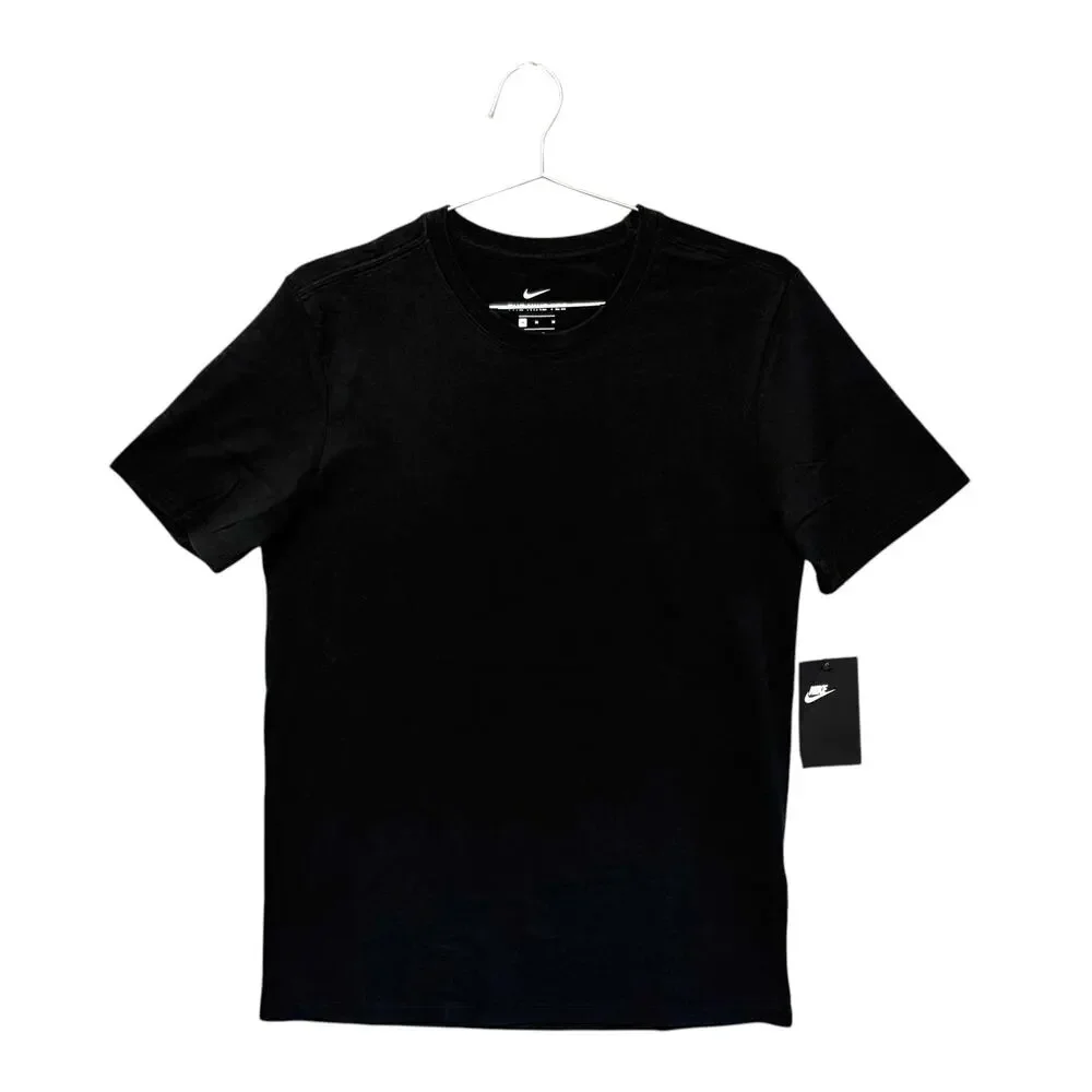 Nike The Nike Tee Athletic Cut Short Sleeve Shirt NWT Men's Sz M Black Crew Neck